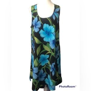 Hawaiian Flower Midi Dress